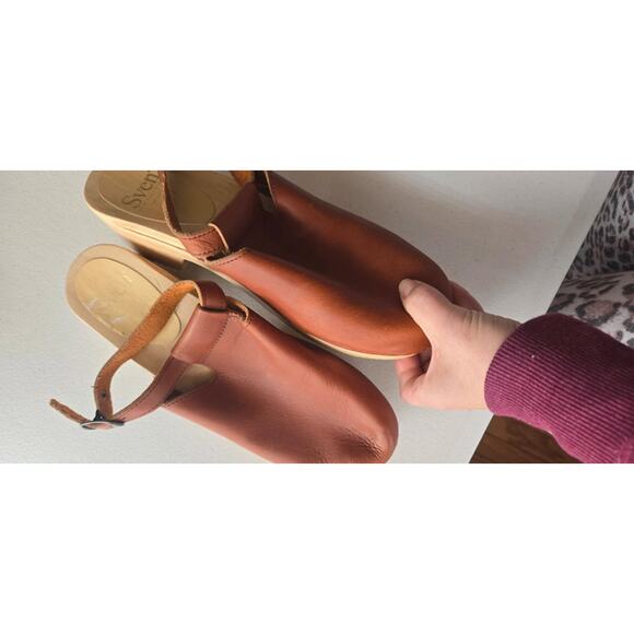 Sven brown leather womens clogs 43 11.5 12 - Picture 6 of 10